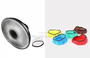 42cm Beauty Dish White and Silver Inner Five Color Gels