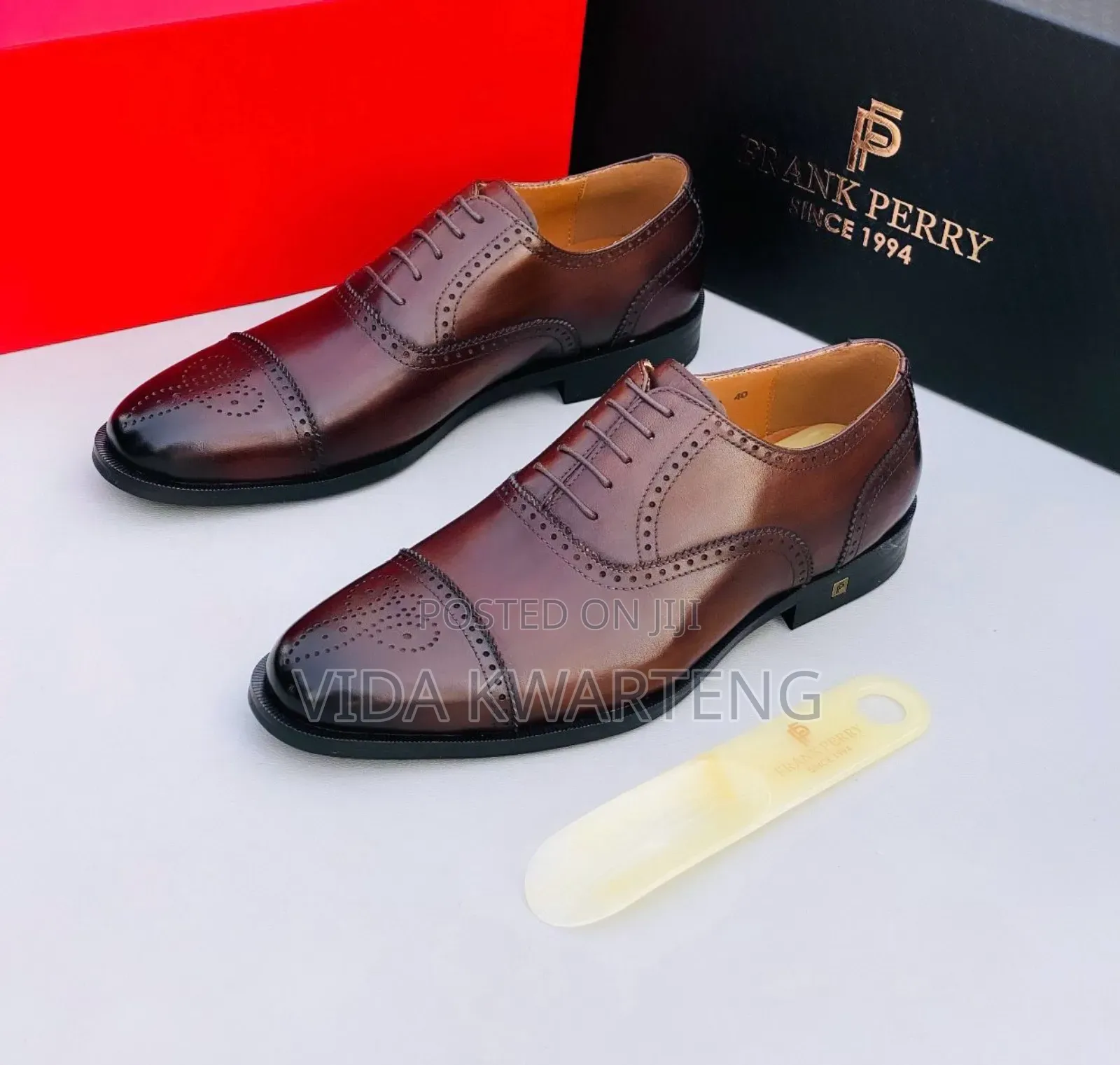 Executive Frank Perry Coffee Brown Shoes