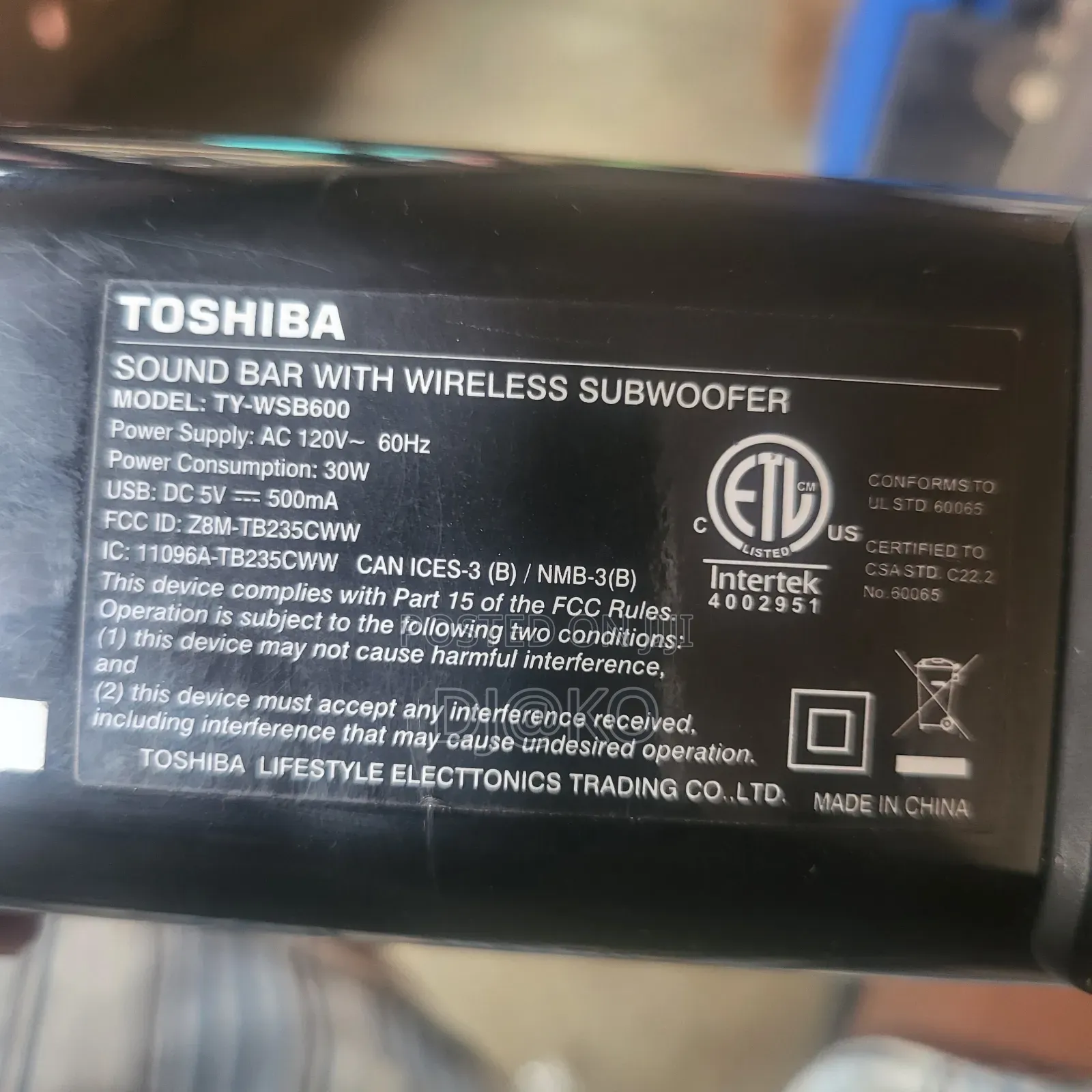 Toshiba Soundbar