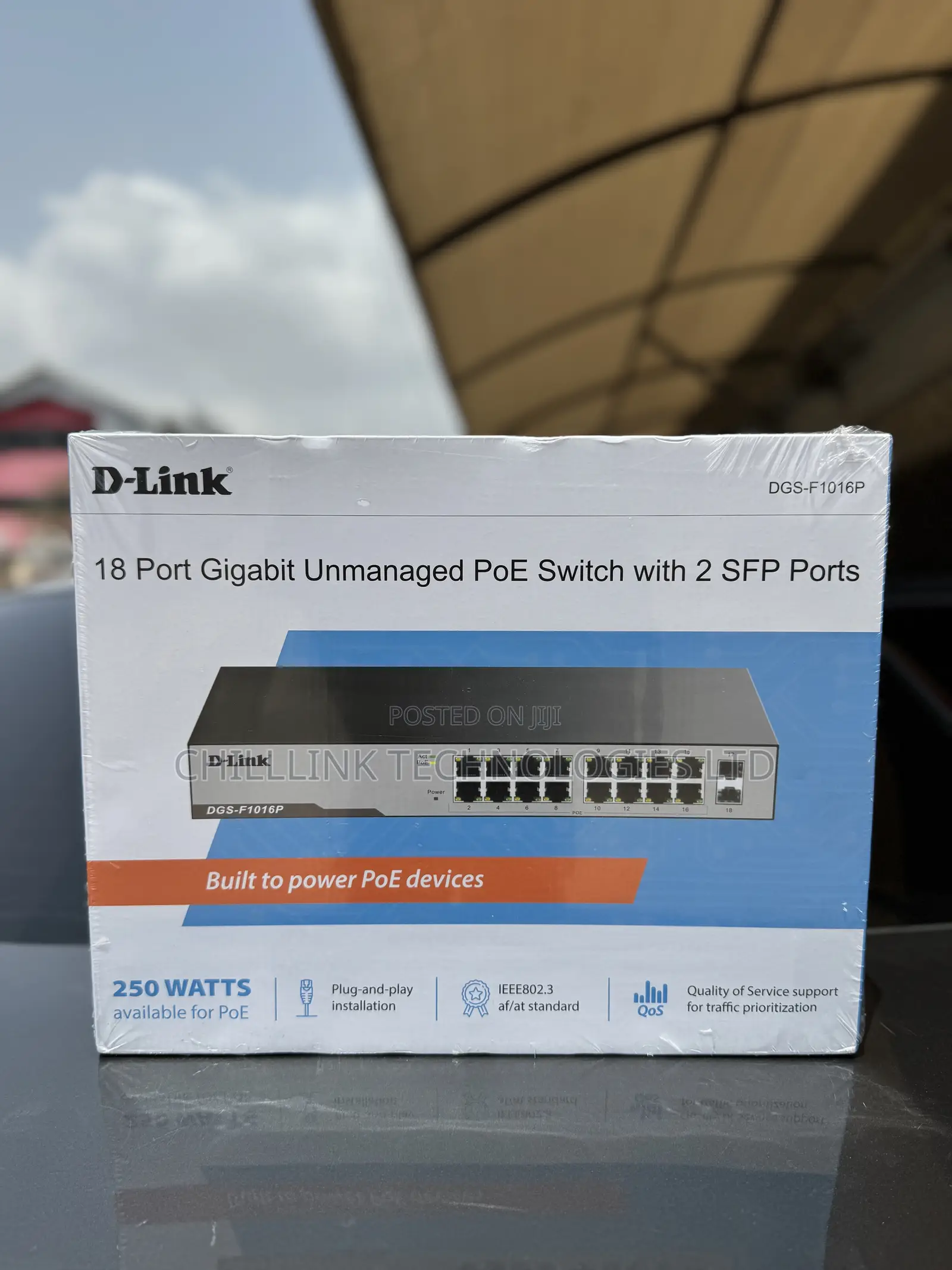 D-Link 16 Port Gigabit Unmanaged Poe Switch 2 SFP Ports