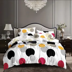 White Colorful Bedsheets