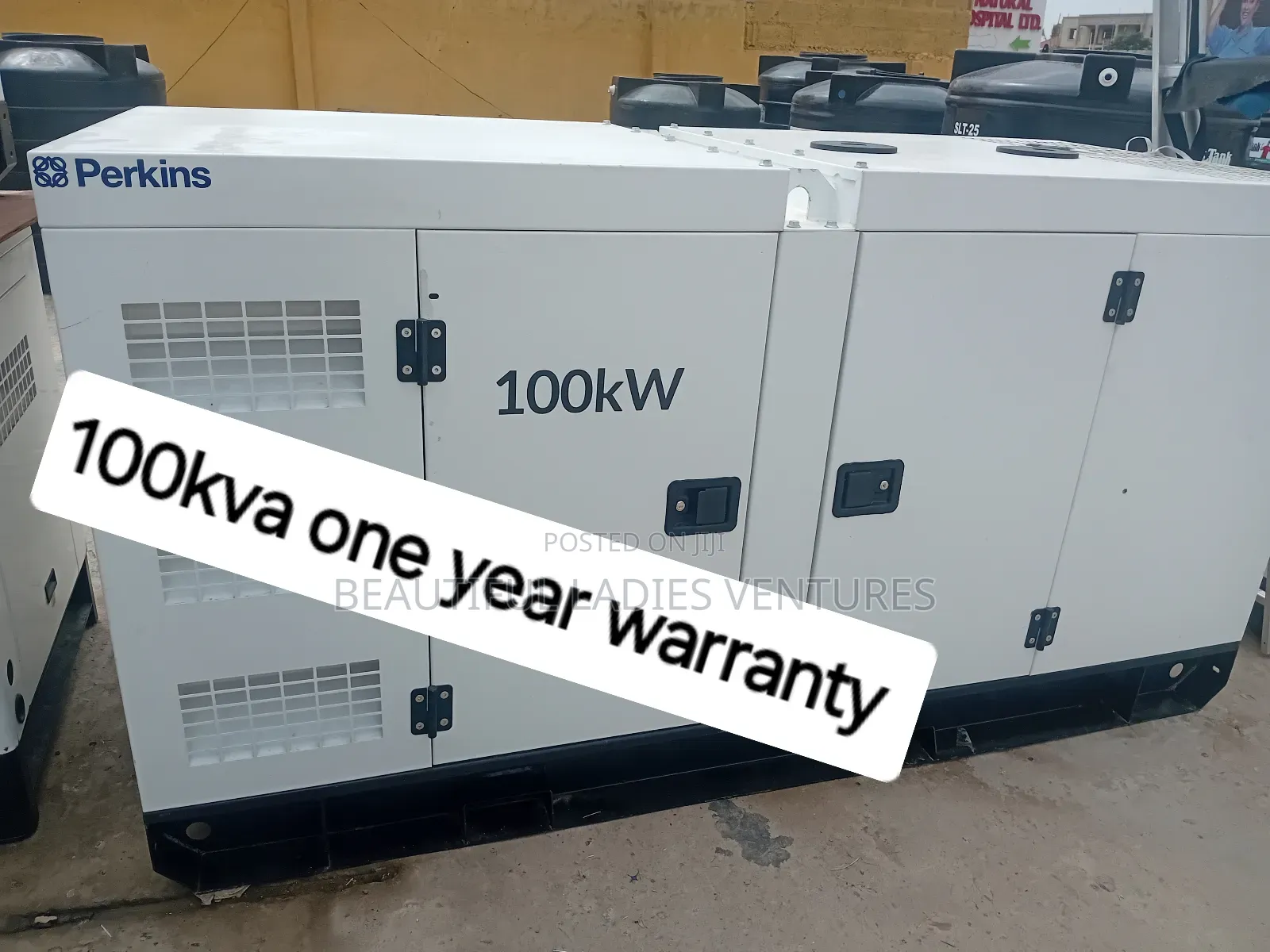 White Coloured Generator Perkins 100kva
