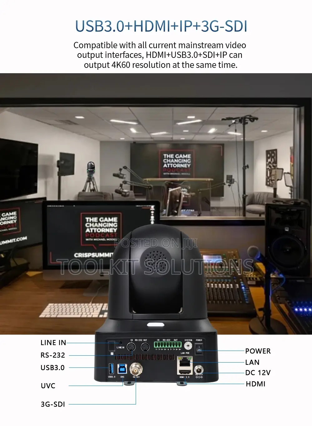 4k60 25x 3g-Sdi Broadcast Grade PTZ Camera