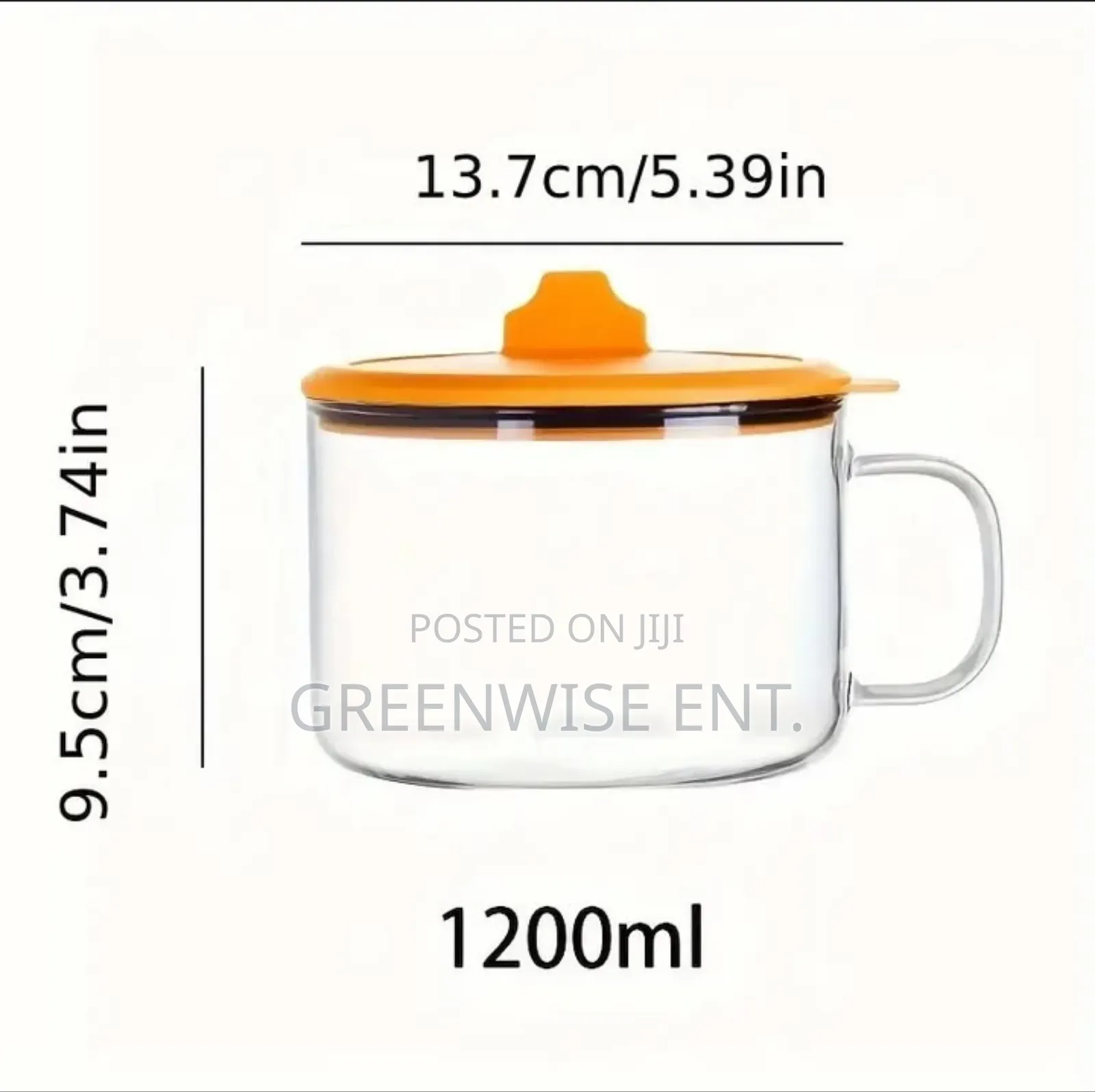 High Borosilicate Glass Bento Box With Lid Handle
