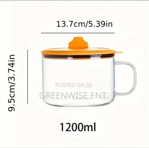 High Borosilicate Glass Bento Box With Lid Handle