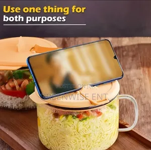 High Borosilicate Glass Bento Box With Lid Handle