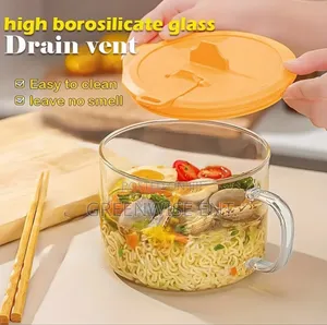 High Borosilicate Glass Bento Box With Lid Handle