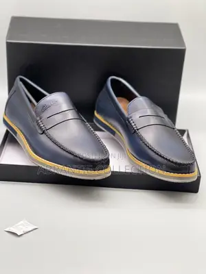 Clarks Unisex Classic Loafers Blue Black
