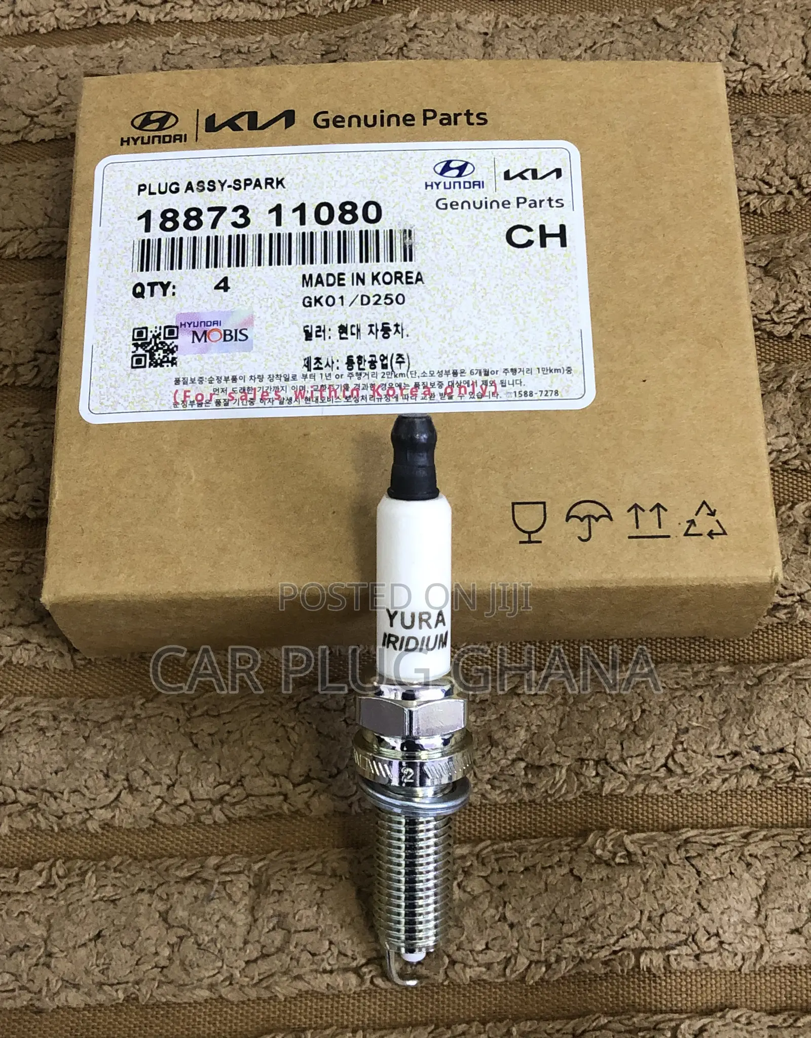 Original Hyundai/Kia Yura Iridium Elr8iqp11 14/16 Long Plugs