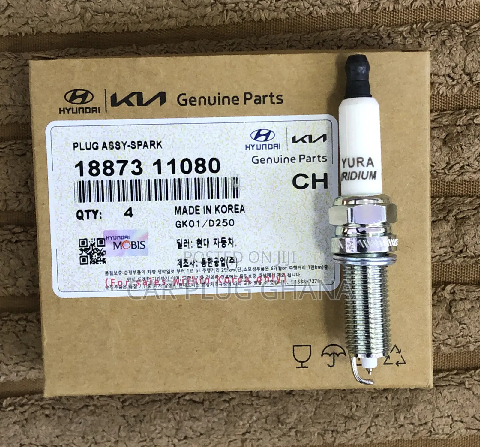 Original Hyundai/Kia Yura Iridium Elr8iqp11 14/16 Long Plugs
