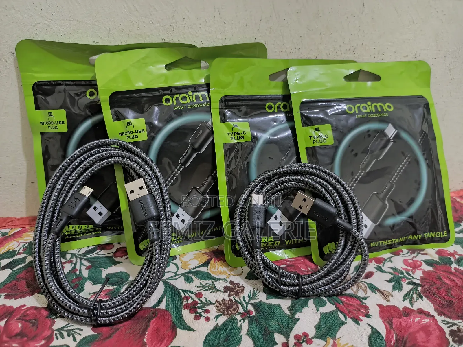 Oraimo Braid 1.5m 2.1a Usb-a to Type-C / Micro-Usb Cable