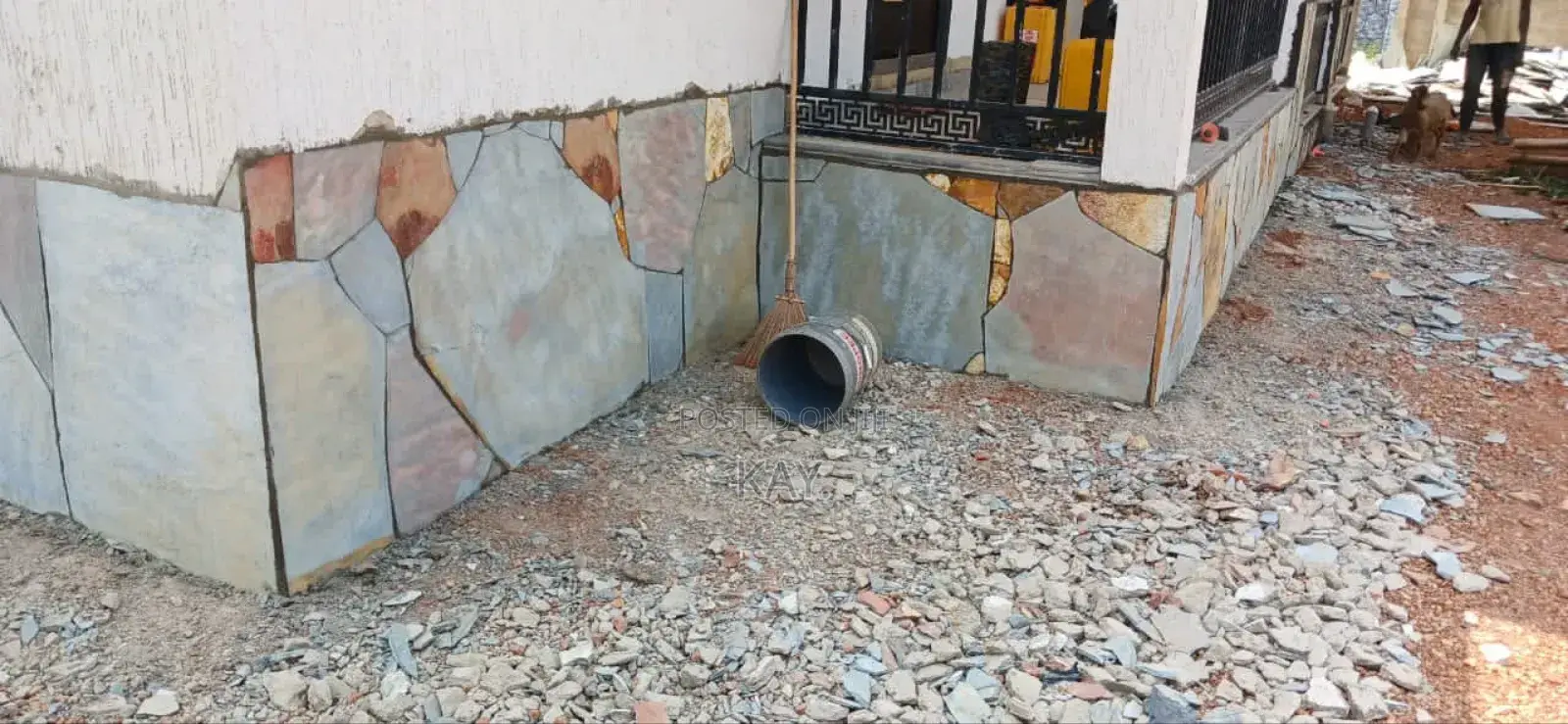 Local Marble Stone Laying.
