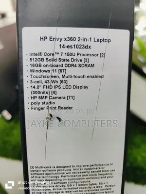 New Laptop HP Envy X360 13z 16GB Intel Core I7 SSD 512GB