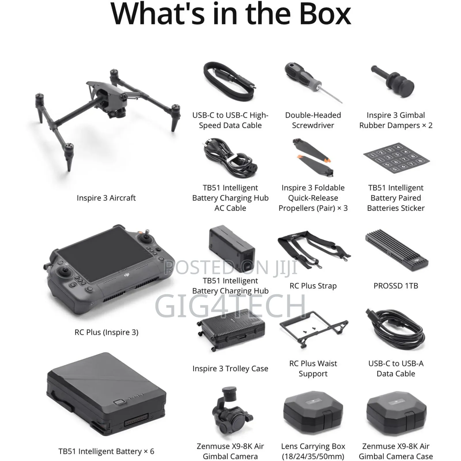 Dji Inspire 3 Drone With Rc Plus Controller