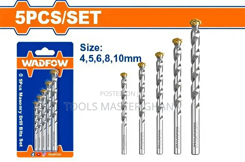 5 Pcs Masonry Drill Bits Set # Wmj2k01