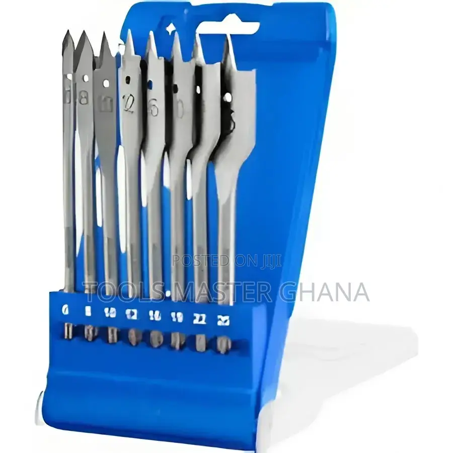 8 Pcs Flat Wood Drill Bits Set # Wwf6b08