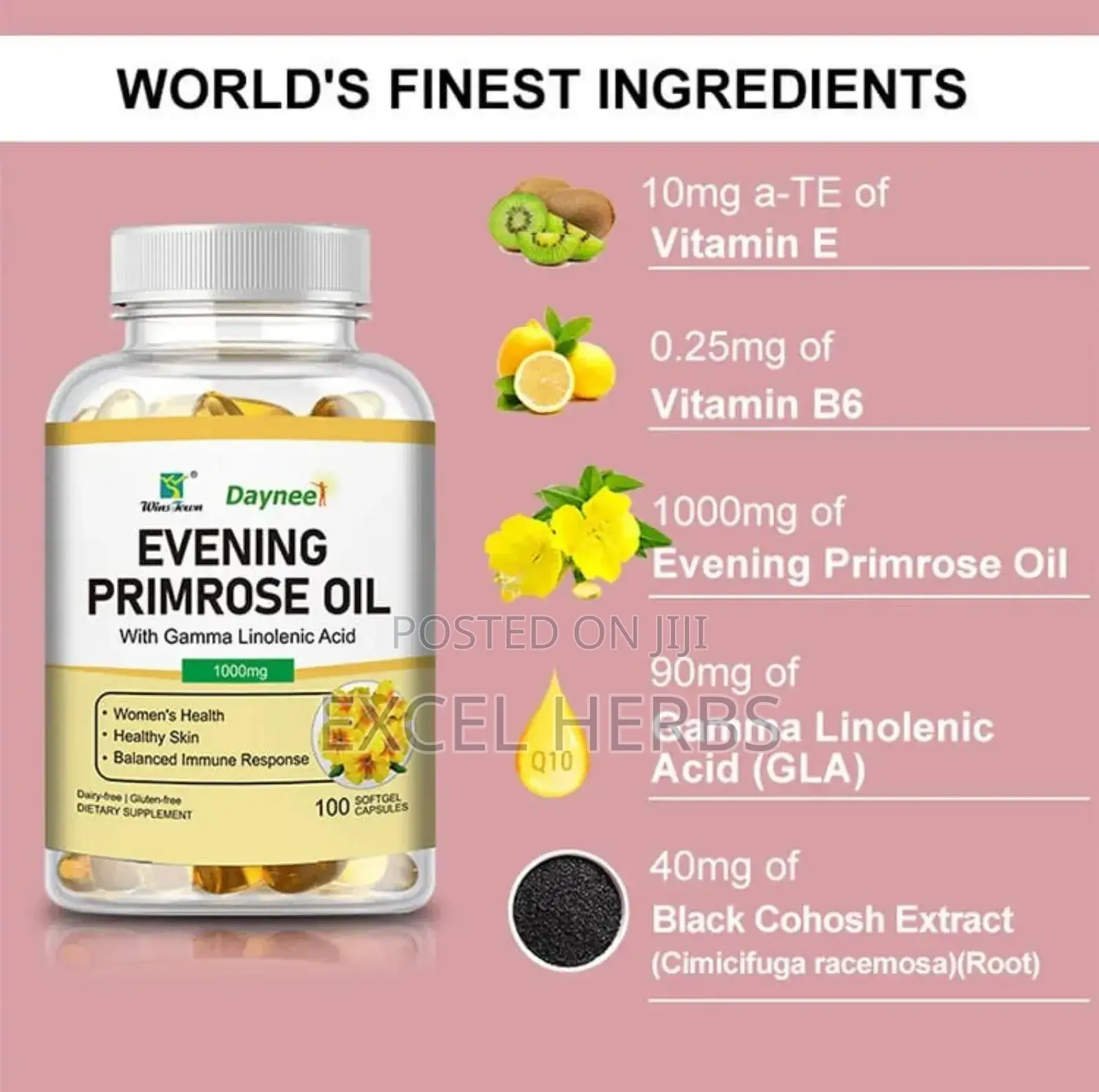 Daynee Evening Primrose Oil 100 Soft Gel Capsules