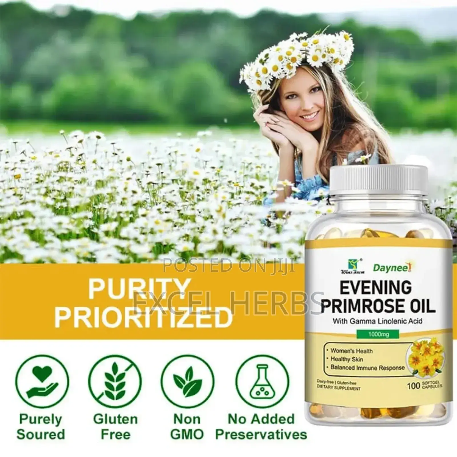 Daynee Evening Primrose Oil 100 Soft Gel Capsules