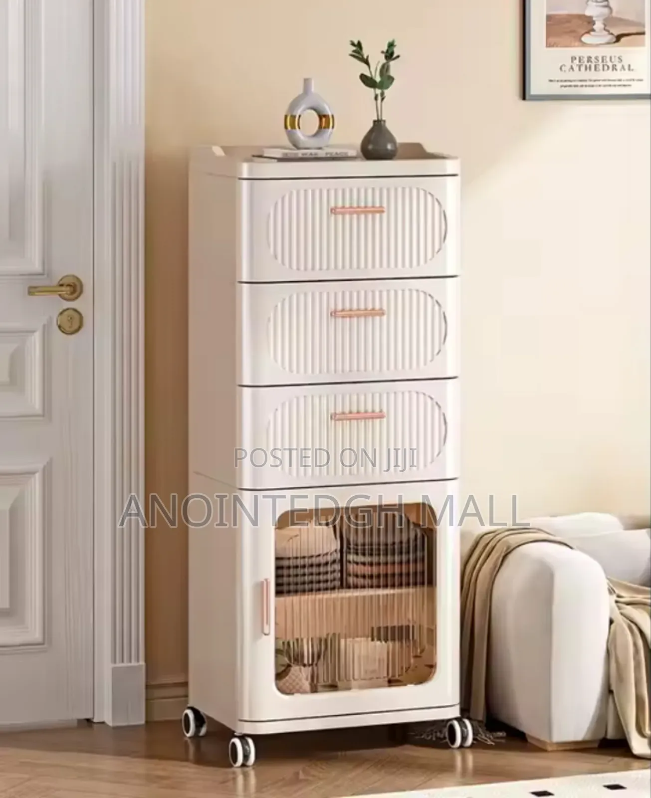 Plastic Drawer Storage - Gray