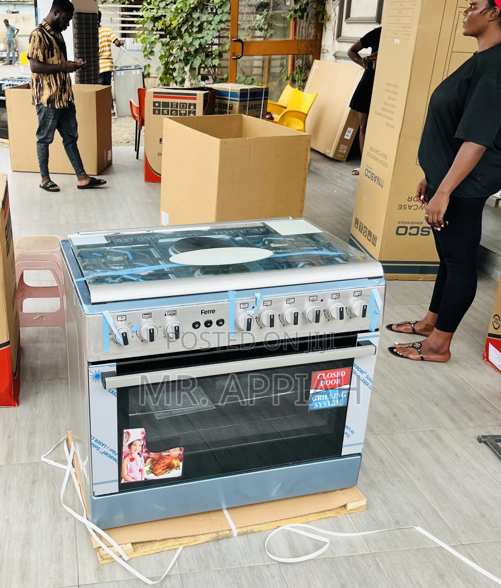 Efficient Ferre 60x90 4gas +Electric Stainless Steel Cooker