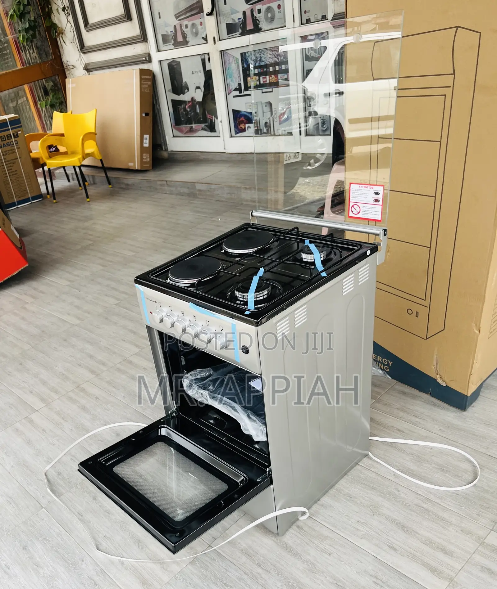 50x50 2 Gas With 2 Electric Stainless Steel Volcano .