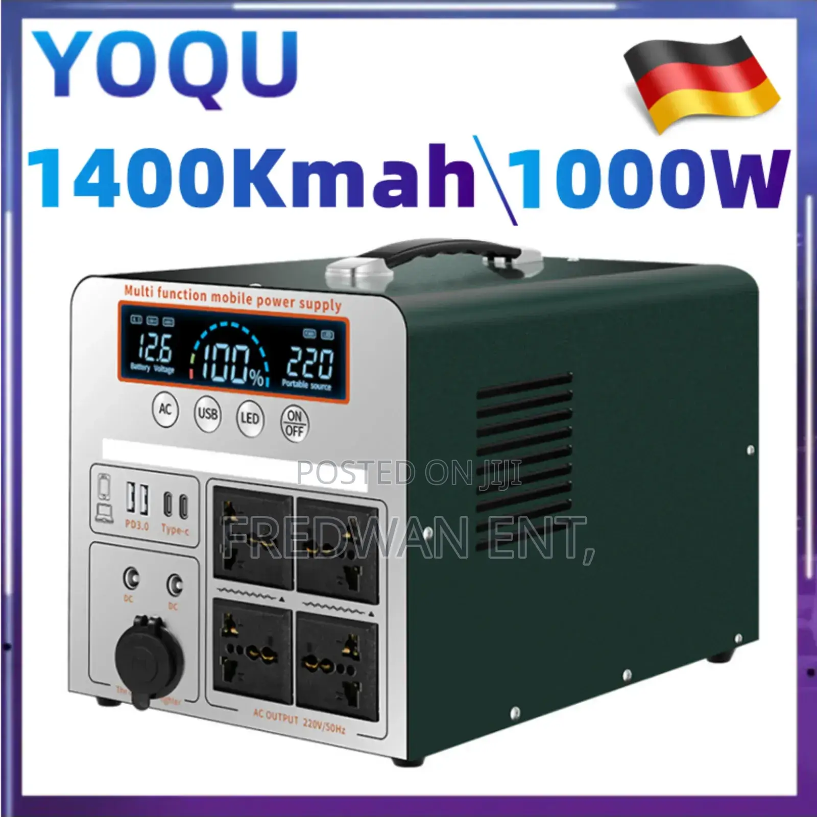 1000w Portable Power Station With Solar Panel