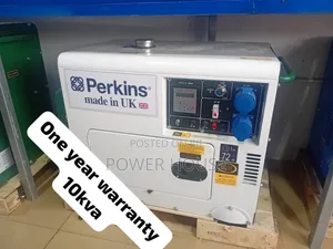 White and Green 10kva Perkins Diesel Silent Generator Silent