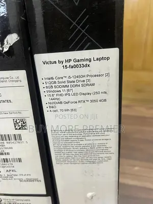 New Laptop HP Victus 15 8GB Intel Core i5 SSD 512GB