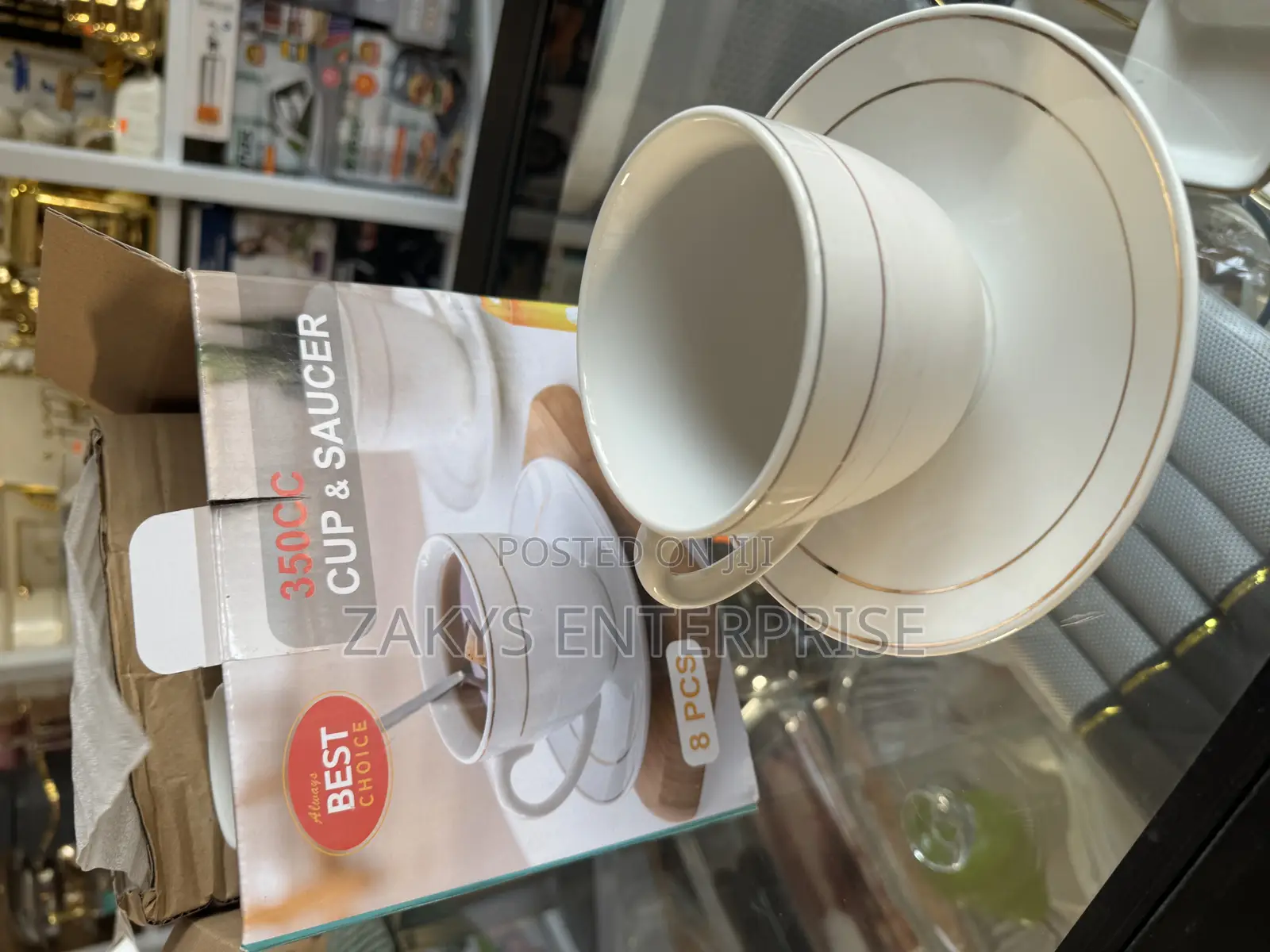 Tea Mug Saucer 8pcs