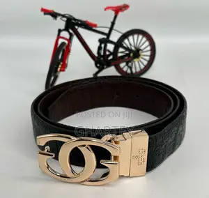 Designer Buckle Leather Men’S Belt