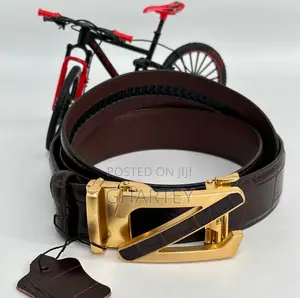 Designer Buckle Leather Men’S Belt