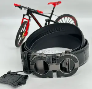 Luxury Designer Buckle Belt (Black)