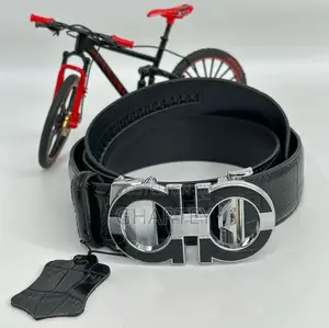 Luxury Designer Buckle Belt (Black)