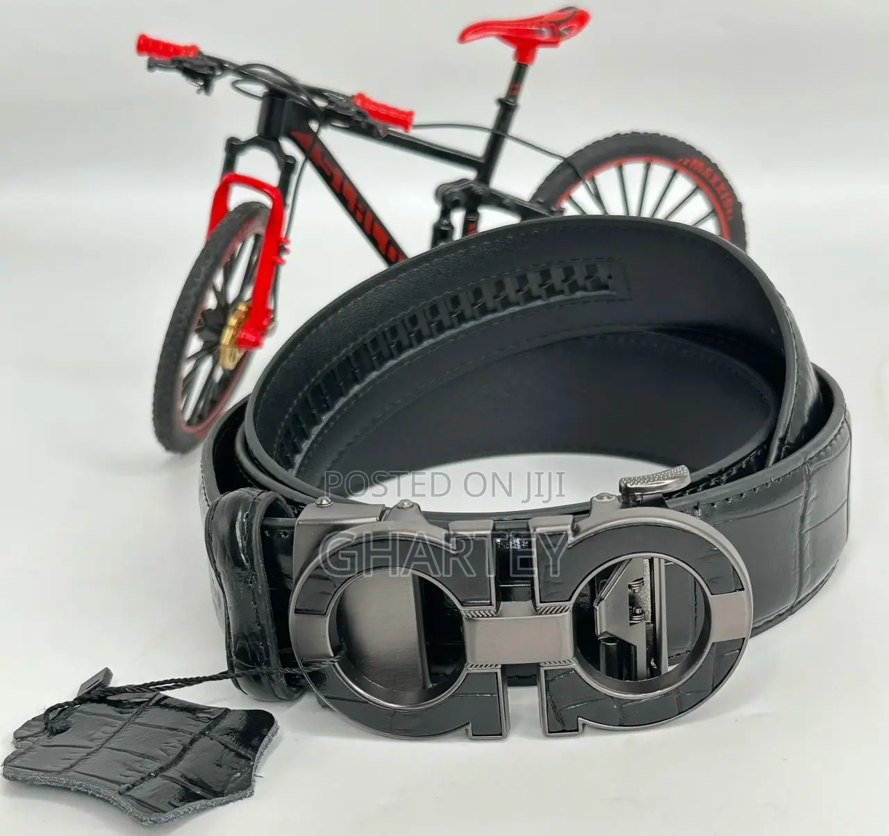 Luxury Designer Buckle Belt (Black)