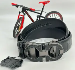 Luxury Designer Buckle Belt (Black)