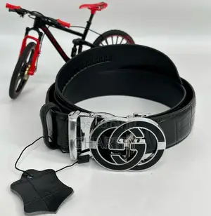 Luxury Designer Buckle Belt (Black)