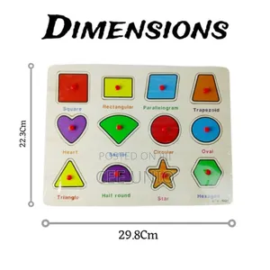Wooden Shapes Puzzle Board for Kids