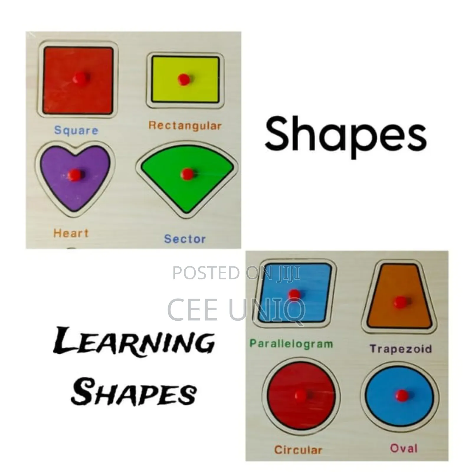 Wooden Shapes Puzzle Board for Kids
