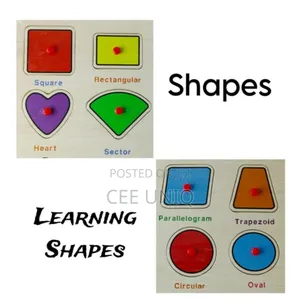 Wooden Shapes Puzzle Board for Kids