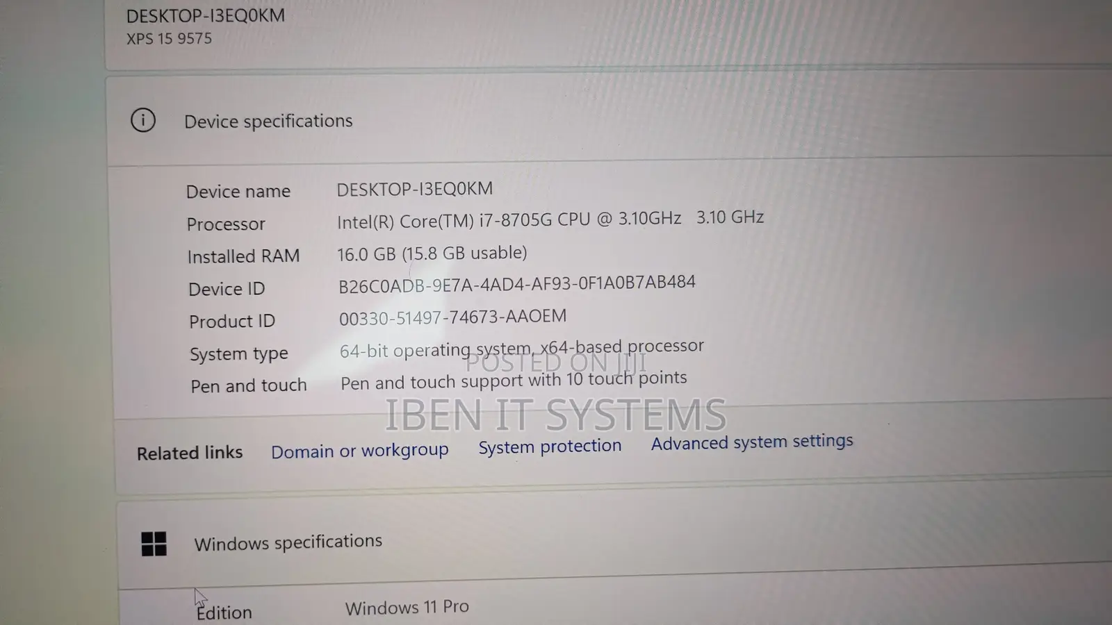 Laptop Dell XPS 15-9570 16GB Intel Core i7 SSHD (Hybrid) 1T