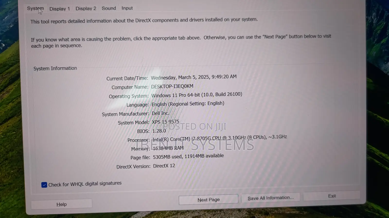 Laptop Dell XPS 15-9570 16GB Intel Core i7 SSHD (Hybrid) 1T