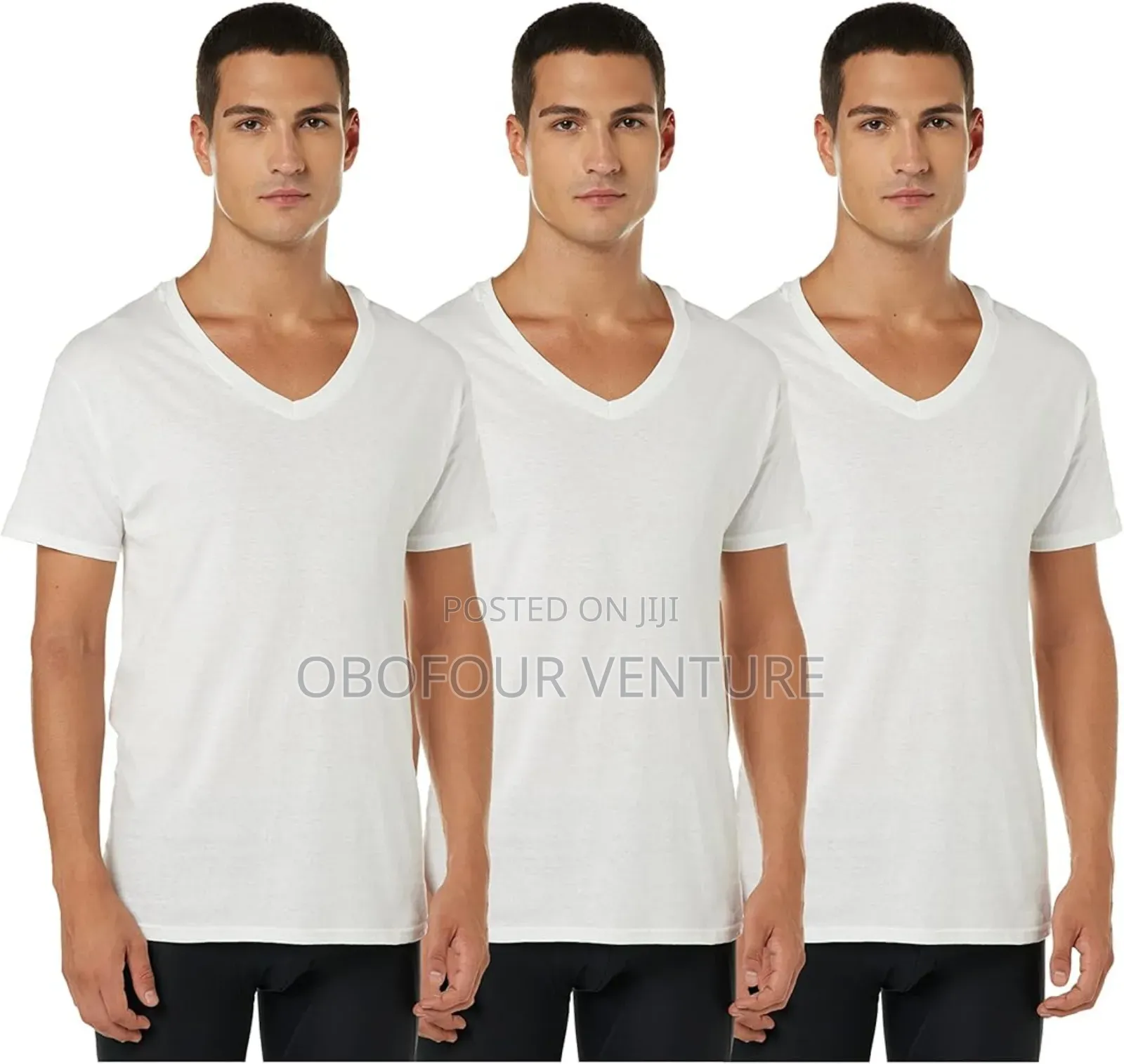 Gildan Adult Men's Short
Sleeve v-Neck White Tees 024 307 6