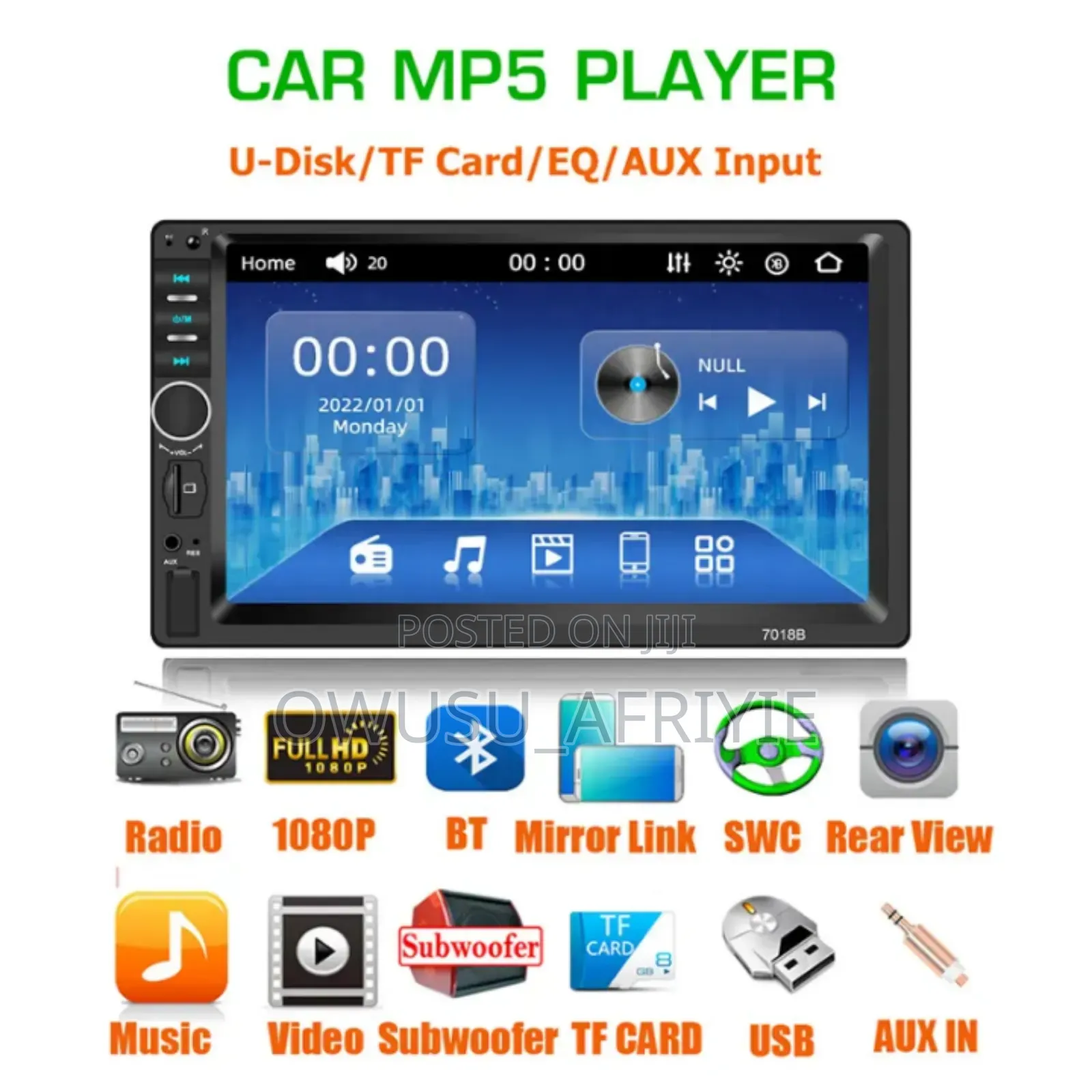 7" Car Tape Touch Screen DVD Player Stereo Monitor