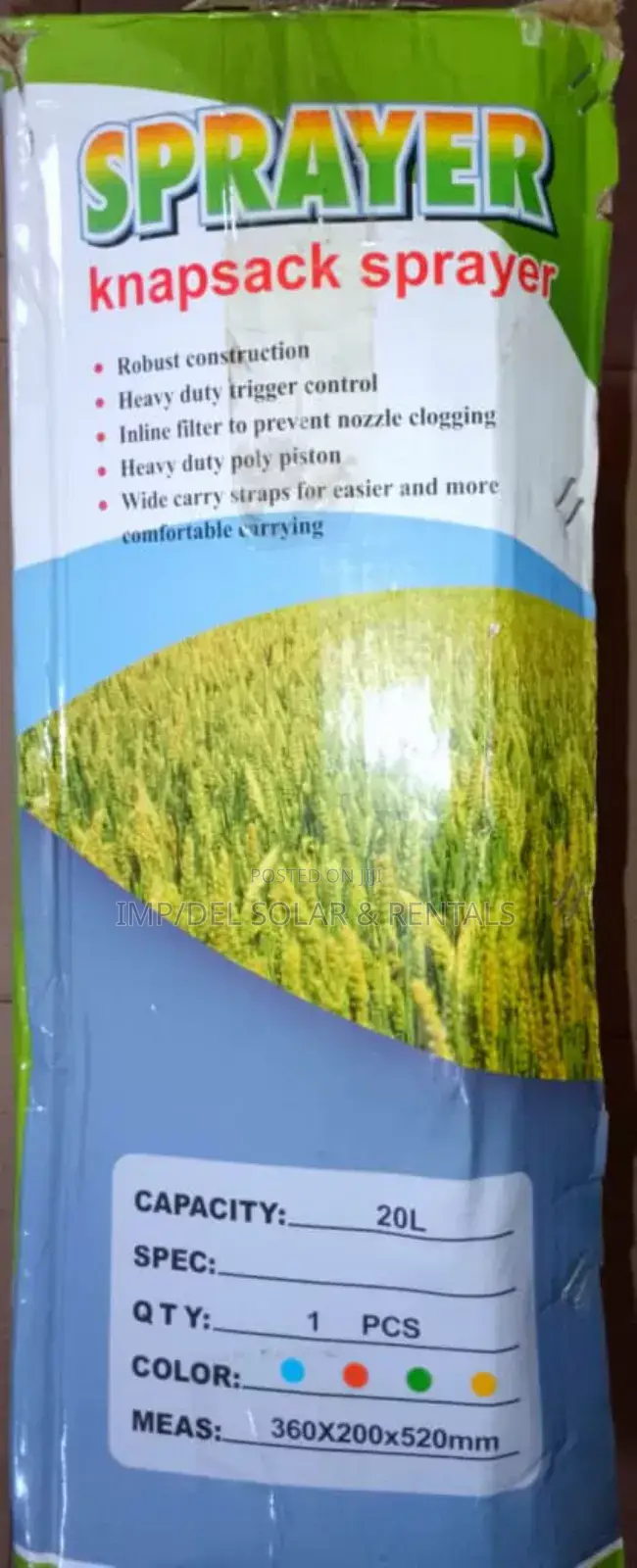 Knapsack Spraying Machine 20 Litres