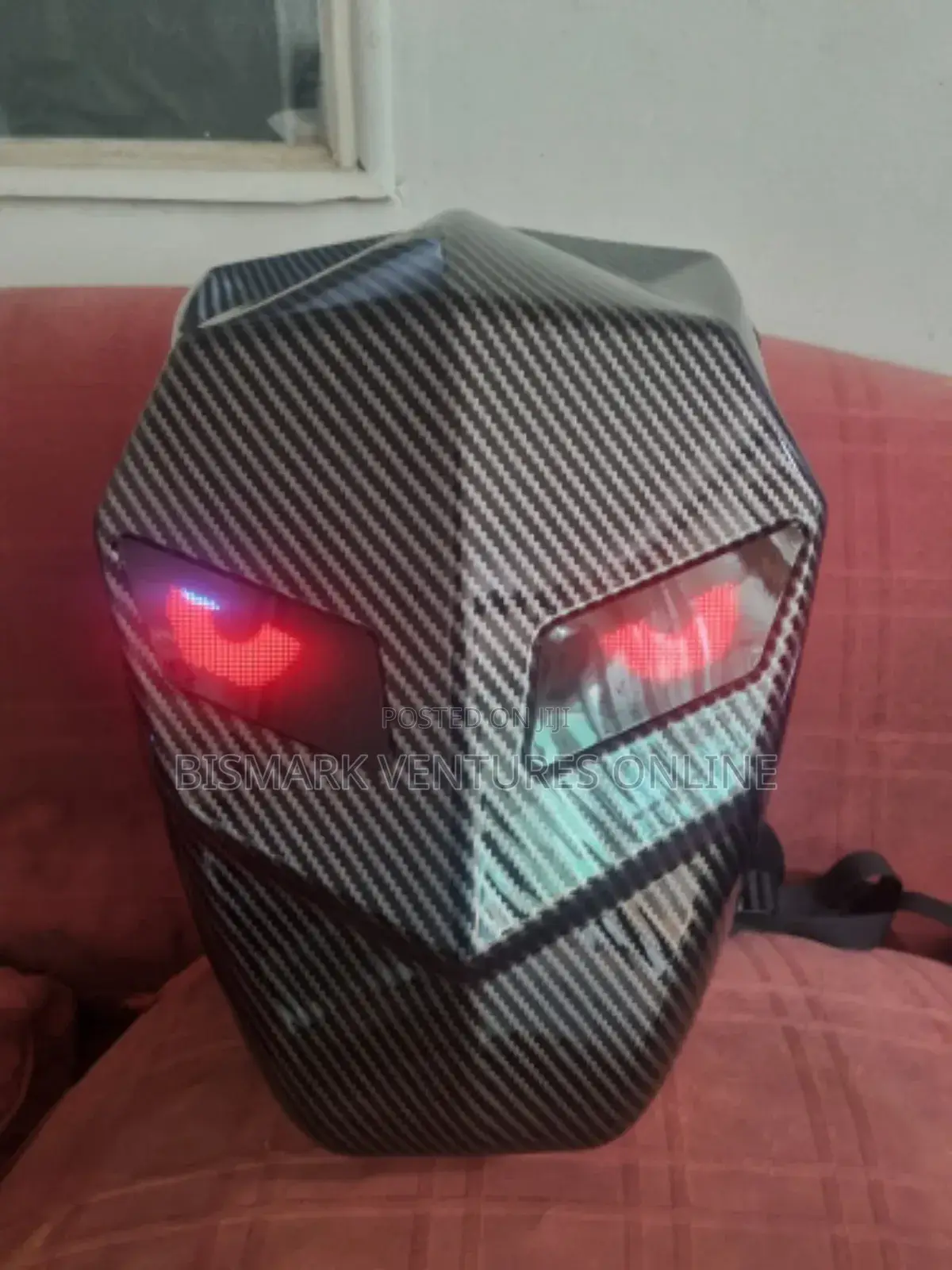 Motorcycle Backpack Carbon Fiber , Led Backpack