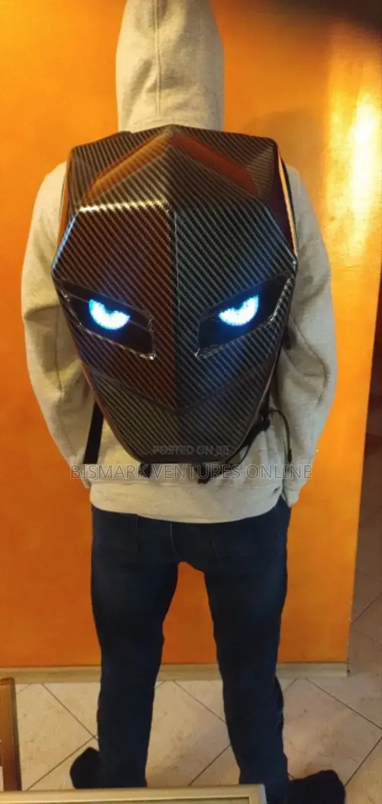 Motorcycle Backpack Carbon Fiber , Led Backpack