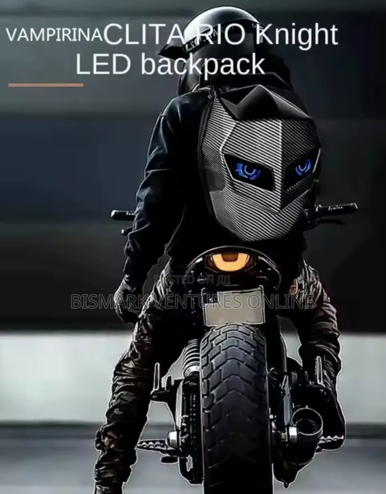 Motorcycle Backpack Carbon Fiber , Led Backpack