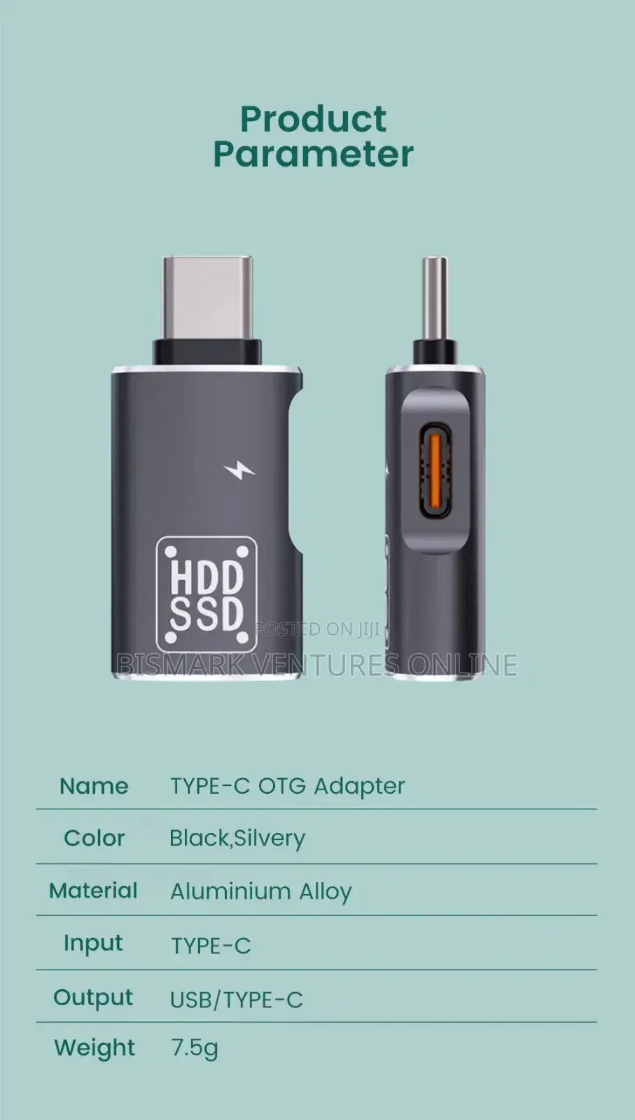 2in1 Usb-C Type-C to Usb 3.0 Female Otg Dc Power Adapter