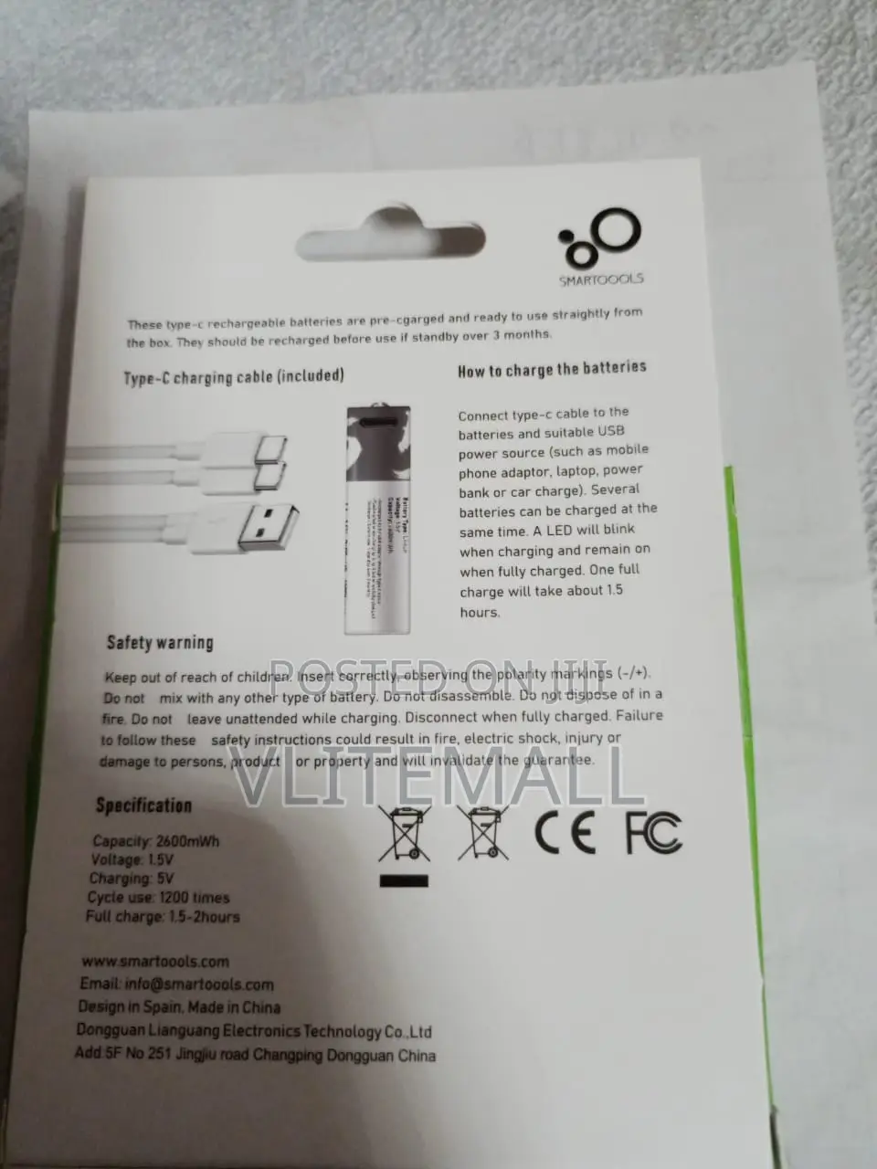 Aa 1.5v Rechargeable Battery