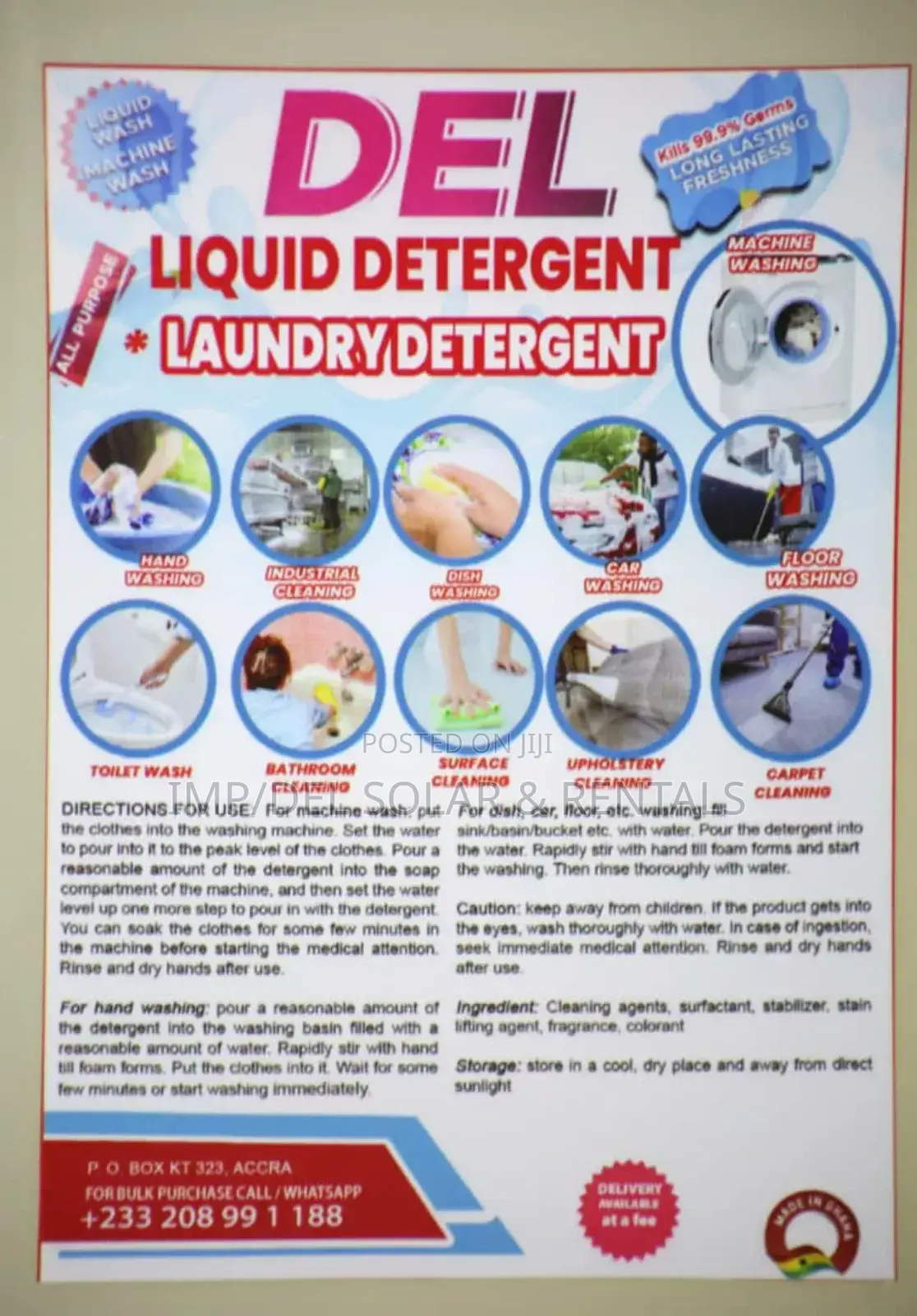 Multipurpose Liquid Detergent / Soap / Laundry Detergent